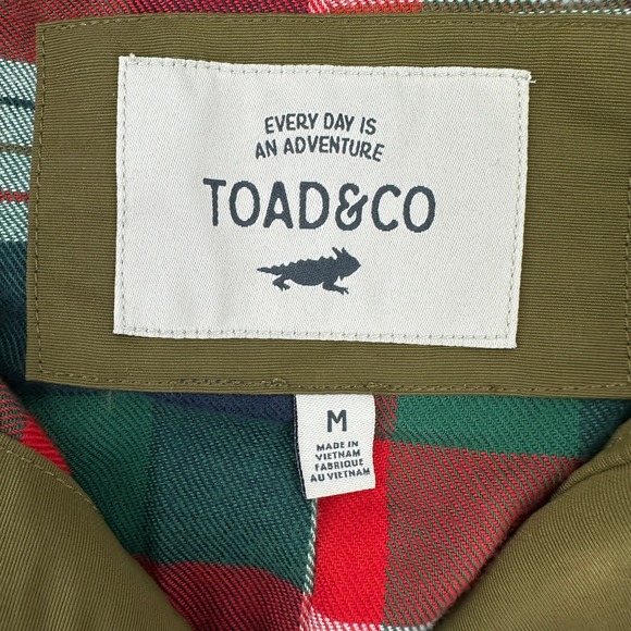 TOAD&CO(NEW!) Women M Forester Pass Parka Jacket Olive Green Plaid Lined Hooded - Picture 8 of 16